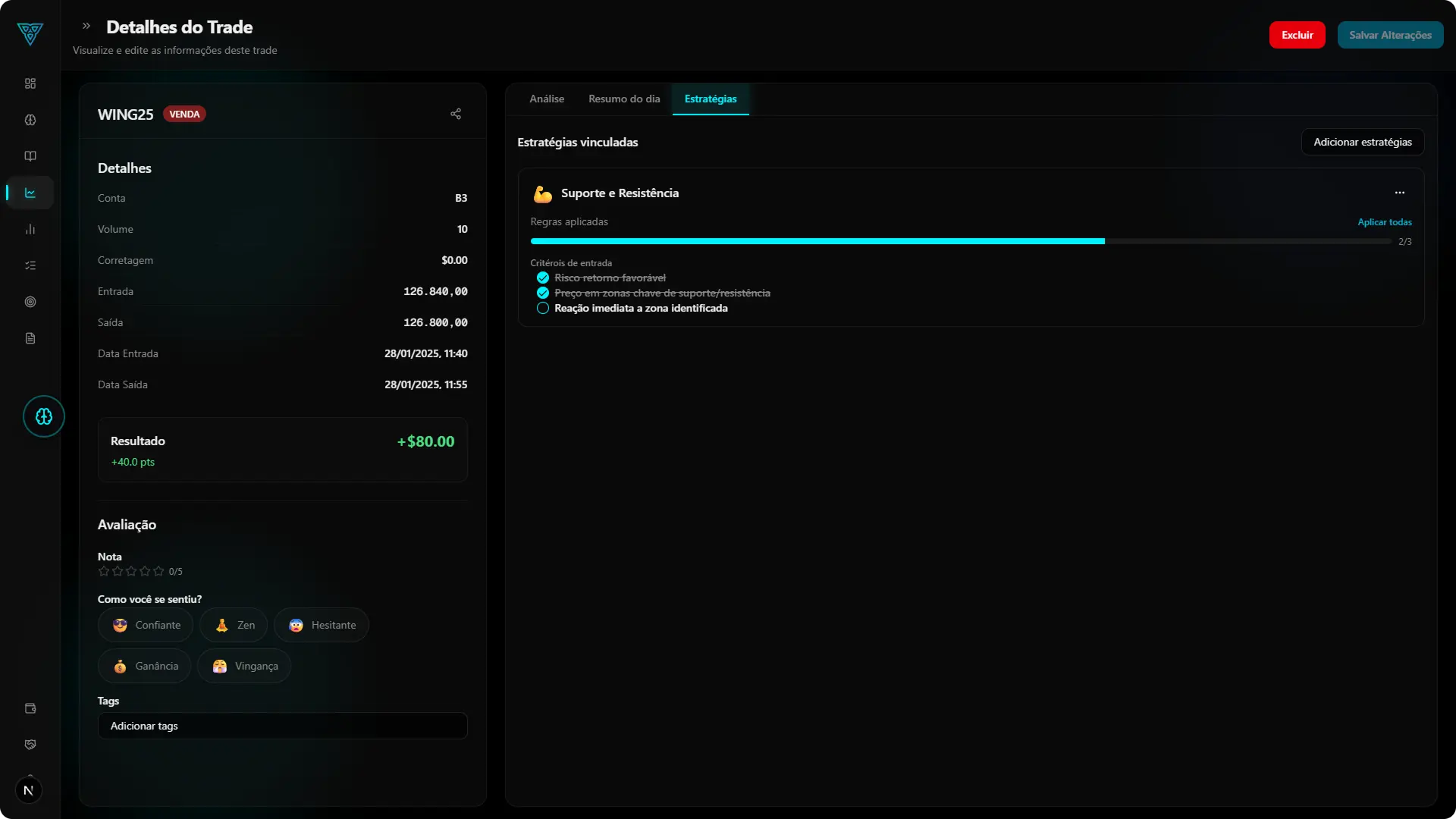 Interface Path Trader — Gestão de Trades, imagem 2 de 2